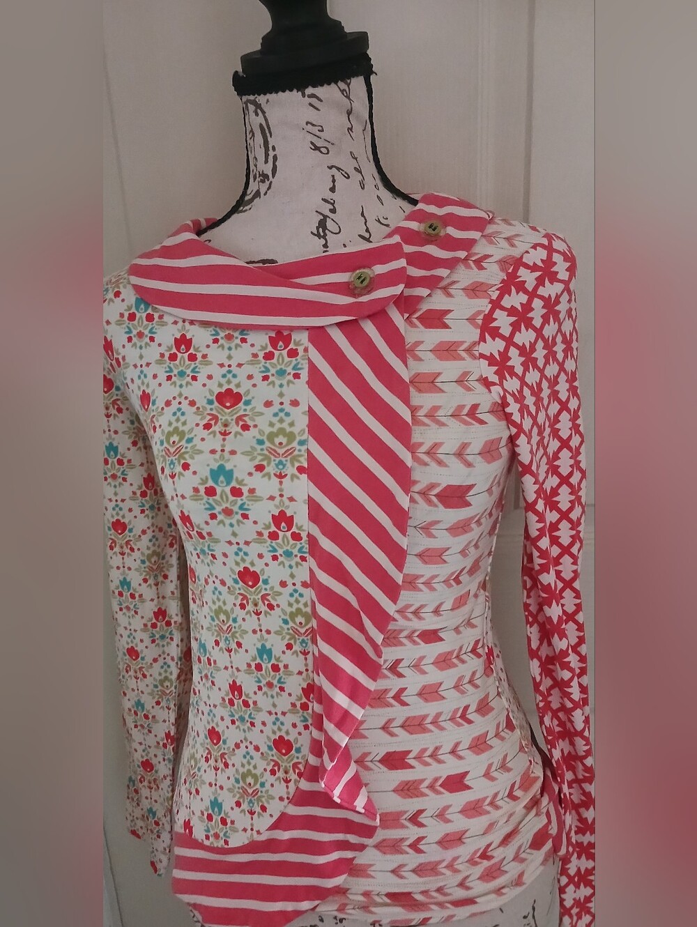 Matilda Jane Mixed-Print Pink Long-Sleeve Top
